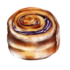 Set of bread and wheat pastry bakery watercolor painting llustration PNG