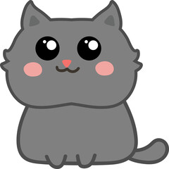 cute cats cartoon set vector