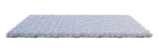 A 3d rendering image of product display on white fur