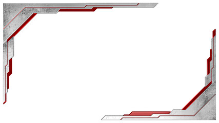 A 3d rendering image of metalic and crystal frame