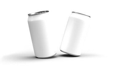 3d rendering of can and water splash