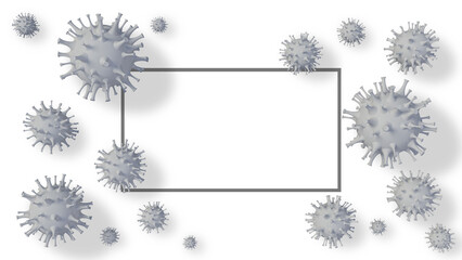 3d rendering of simple covid-19 virus model