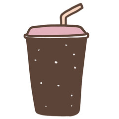 glass with straw Kitchenware Clipart