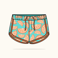 illustration  Short pants for summer