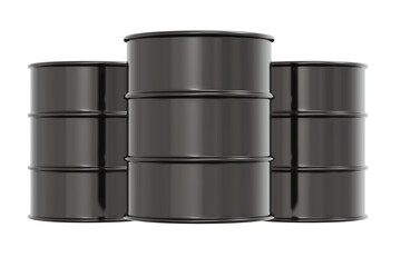 3D Rendering of petroleum oil drum container barrel isolated on background