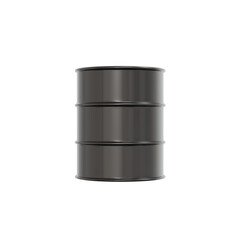 D Rendering of petroleum oil drum container barrel isolated on background