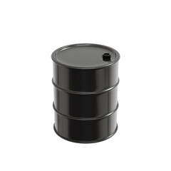 D Rendering of petroleum oil drum container barrel isolated on background