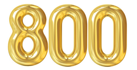 800 followers number gold clip