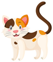 Little cute cat in cartoon style