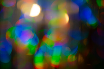 Multicolored rainbow large bokeh effect background