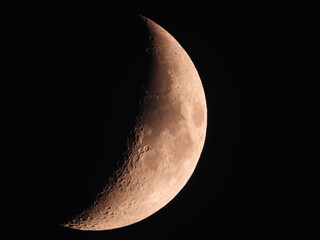 waxing crescent moon phase