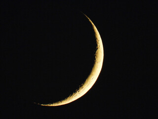 Obraz na płótnie Canvas waxing crescent moon phase
