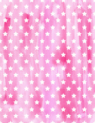 Pink Star Watercolor Background