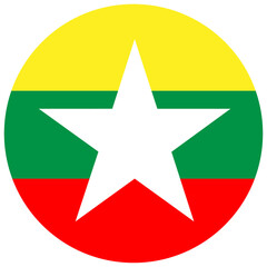 Myanmar flag icon sign