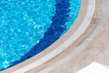 Obraz na płótnie Canvas Blue water in the pool.