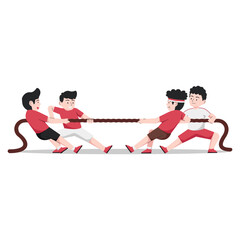 Kids Tug Of War Competition Sticker