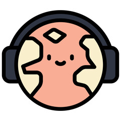 broadcast filled outline icon