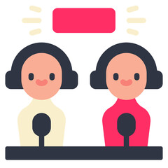 podcasting flat icon