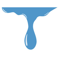 Water splash and spray. Aqua. Blue waves. Cartoon tears. Isolated raindrop or sweat, wet droplets of dew shapes.