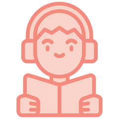 listening two tone icon