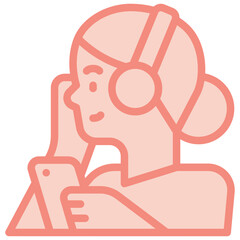 listening two tone icon