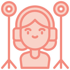 live stream two tone icon