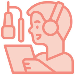 podcasting two tone icon