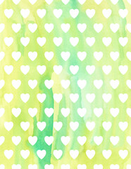 Green Watercolor Star Background