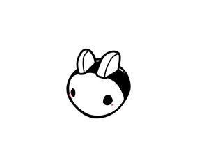 Obraz premium Kawaii cute adorable bee for coloring isolated illustration cartoon drawing