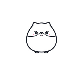 Pomeranian dog for coloring drawing illustration cartoon isolated