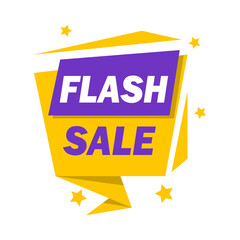 Badge Flash Sale, vector illustration