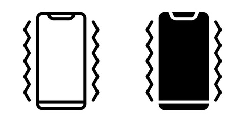 ofvs72 OutlineFilledVectorSign ofvs - mobile phone vibrating icon . isolated transparent . smartphone vibrating sign . black outline and filled version . AI 10 / EPS 10 . g11381