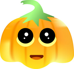 Fototapeta premium Pumpkin head cartoon for Halloween day.