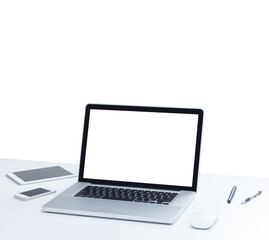 Blank screen laptop computer