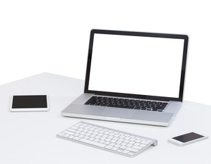 Fototapeta premium Blank screen laptop computer