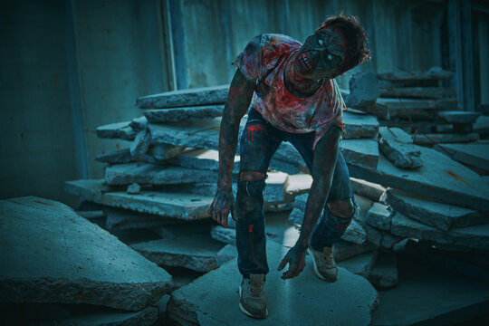 wandering lone zombie