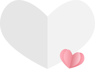 White and Pink hearts on a white background. - 522443274