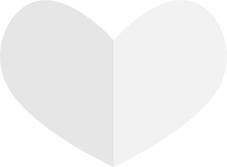 White hearts on a white background. - 522443275