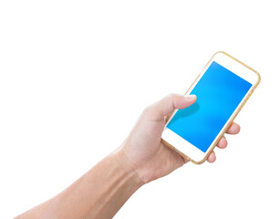 Hand holding mobile phone