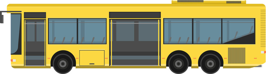 a yellow thai bus color with air conditioner public transportation in thailand. © kisada