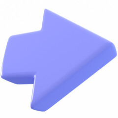 3d arrow icon in purple color, for UI, poster, banner, social media post. 3D rendering
