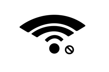 3D wifi sign symbol black white background isolated