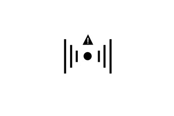 3D wifi sign symbol black white background isolated