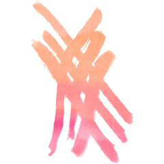 pink and orange watercolor stain brush stroke frame isolated on white background,watercolor png file clipart