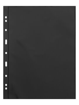 File or multifora. Plastic stationery bag isolated on white