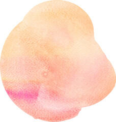 pink and orange watercolor stain brush stroke frame isolated on white background,watercolor png file clipart
