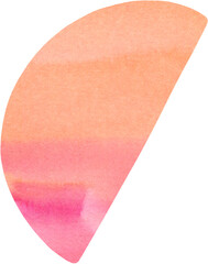 pink and orange watercolor stain brush stroke frame isolated on white background,watercolor png file clipart
