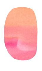 pink and orange watercolor stain brush stroke frame isolated on white background,watercolor png file clipart