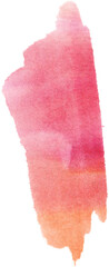 pink and orange watercolor stain brush stroke frame isolated on white background,watercolor png file clipart