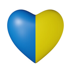 Heart shape with Ukraine flag.